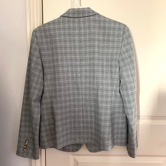 Ann Taylor One Button Blazer Suit Jacket in Glen Plaid - Picture 6 of 7